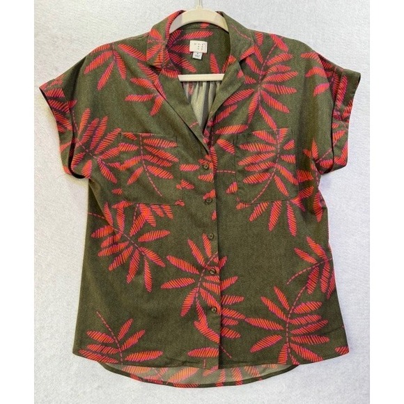 a new day Tops - Womens SML Grannycore Grandma‎ Hawaiian Tropical Shirt Beach Tiki Floral